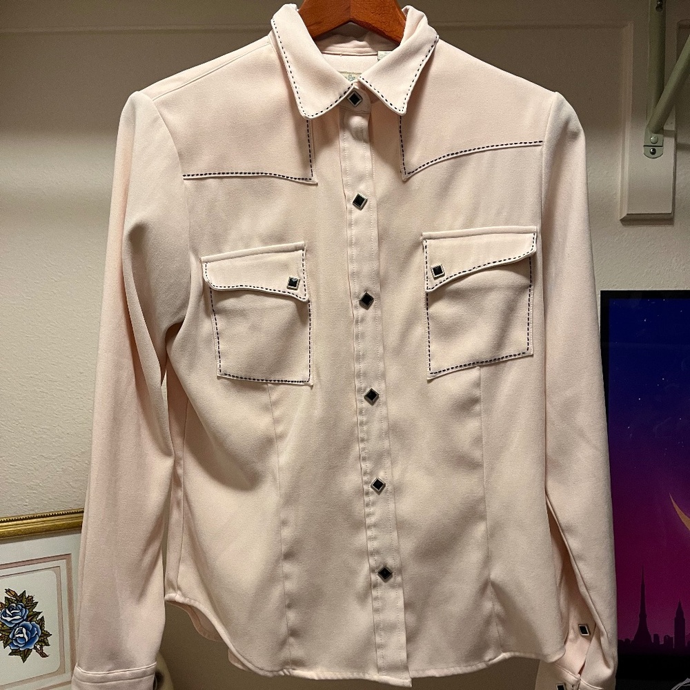 Pink Roper snap shirt